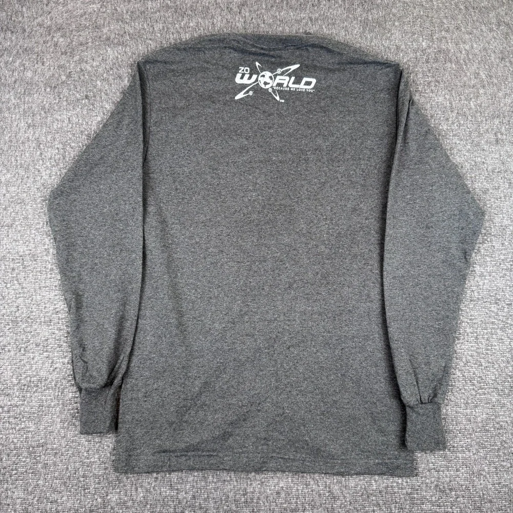 Vintage‎ Z Street Pink Panther T-Shirt Mens S Gray Rap Hip Hop Long Sleeve Y2K